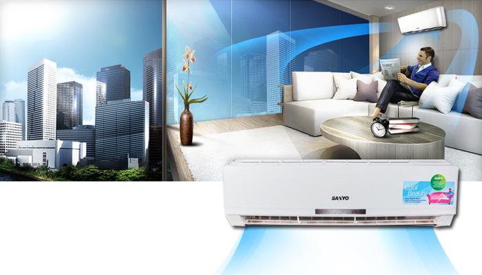 Máy lạnh Sanyo với công nghệ làm lạnh, khử mùi , sua may lanh, ban may lanh cu gia re, thu mua may lanh cu gia cao