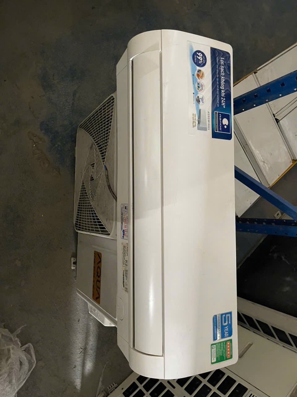 Máy lạnh cũ Aqua 1.5Hp Inverter
