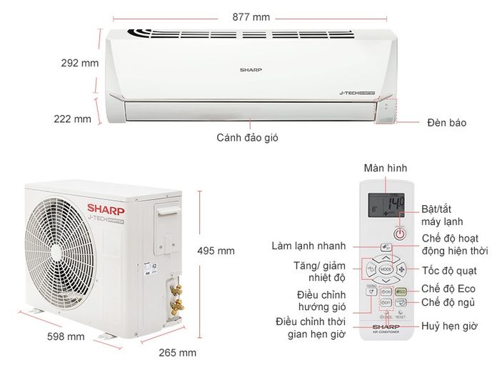 Máy lạnh Sharp 3Hp hàng thùng