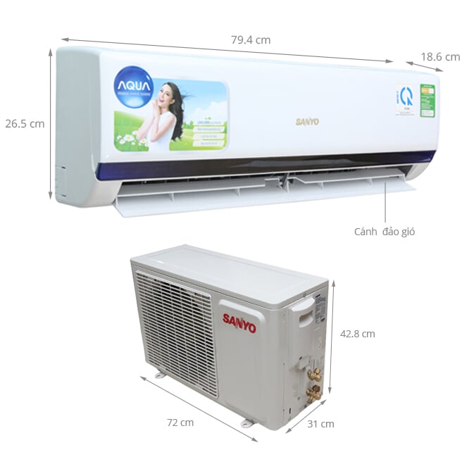 Máy lạnh cũ Sanyo 3Hp hàng thùng